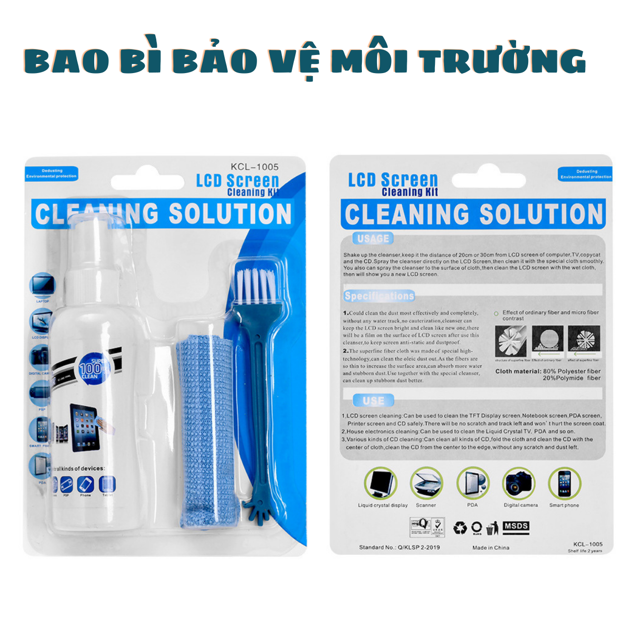 Bộ Dung Dịch Dụng Cụ Vệ Sinh Kai.N Cleaning Sulution Màn hình Macbook LCD Điện Thoại LapTop Ống Kính Máy Ảnh Ipad_ Hàng Chính Hãng