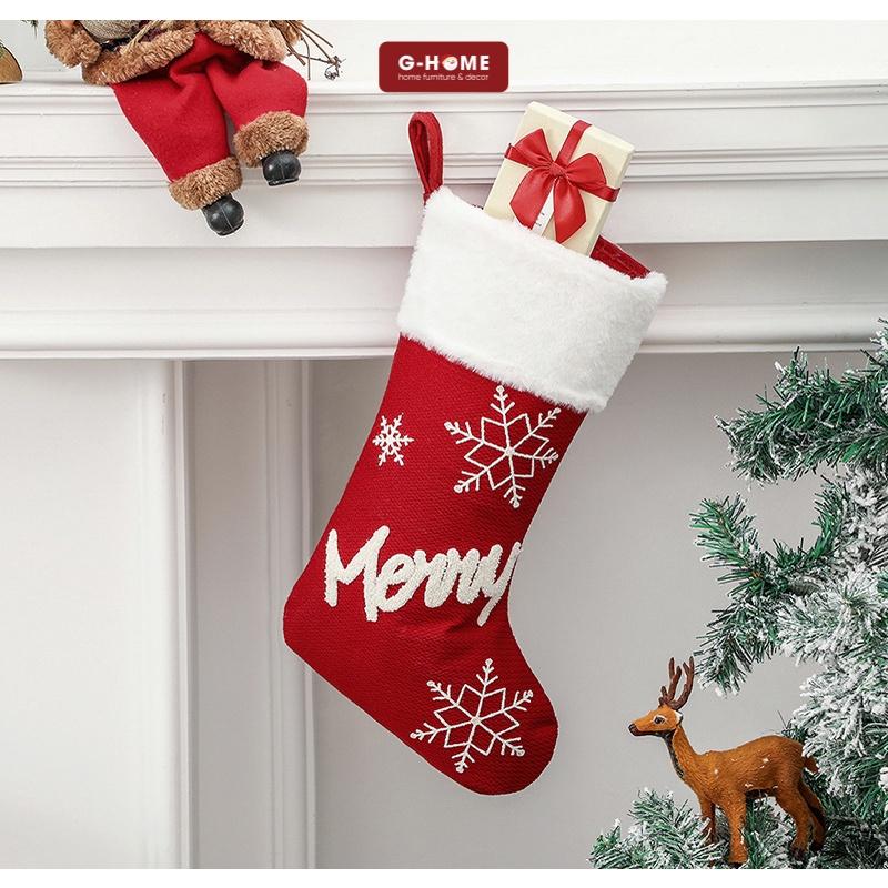 Tất treo trang trí giáng sinh GHOME tất decor noel mang không khí lễ hội giáng sinh vào nhà TAT22 M1