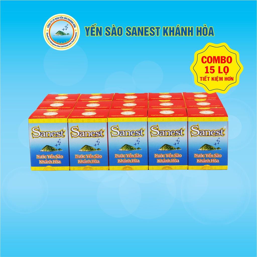 [Combo 15 lọ] Nước Yến sào Khánh Hòa Sanest đóng lọ 70ml