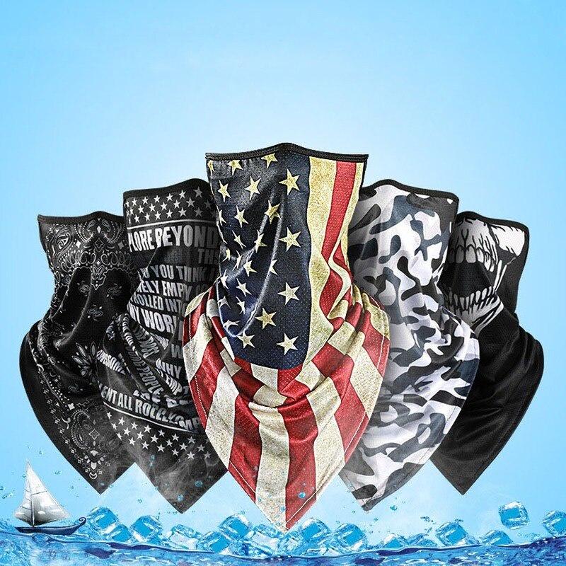 Summer Cold Ice Motorcycle Face Mask Men Skull Caps Helmet Balaclava Headwrap Bandana Face Shield Headband Running Cycling Hat