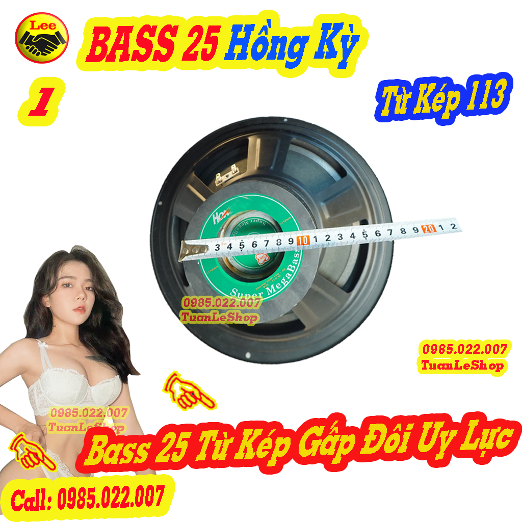 01 LOA BASS 25 MÀNG ĐEN TỪ KÉP  – GIÁ 01 LOA 2.5 TẤC