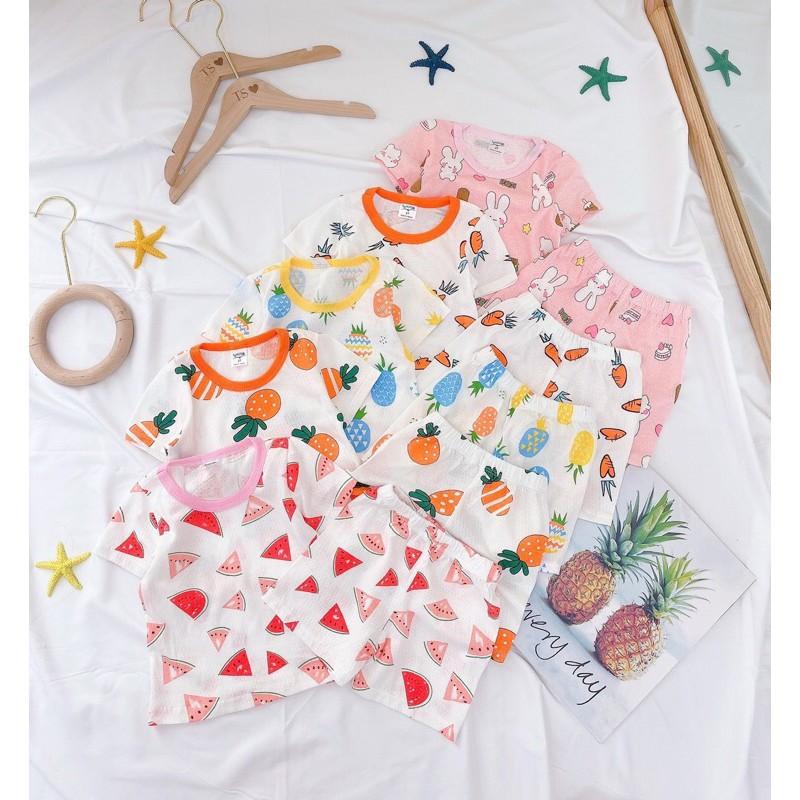 Bộ cotton thông hơi cho bé trai/ bé gái