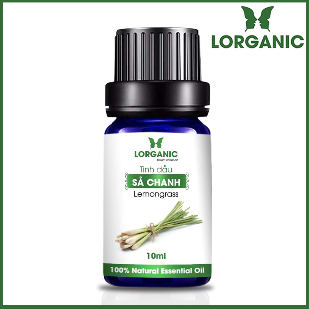 Combo Đèn Nến Trái Tim + Tinh Dầu Sả Chanh Lorganic (10ml) + 10 Viên Nến