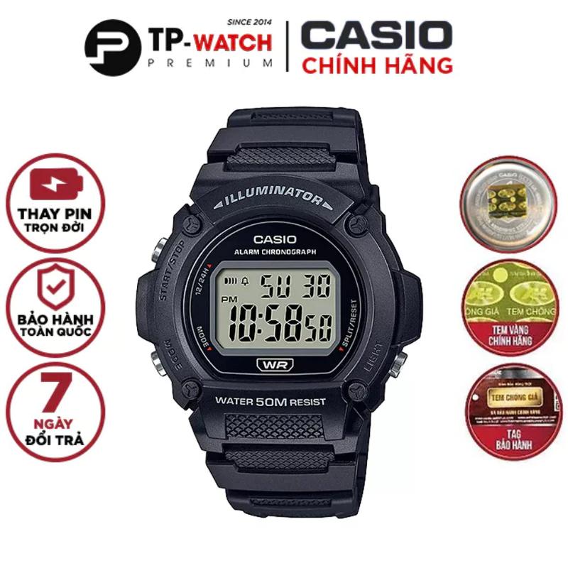Đồng Hồ Nam Dây Nhựa Casio Standard W-219H-1AVDF Chính Hãng - W-219H-1A