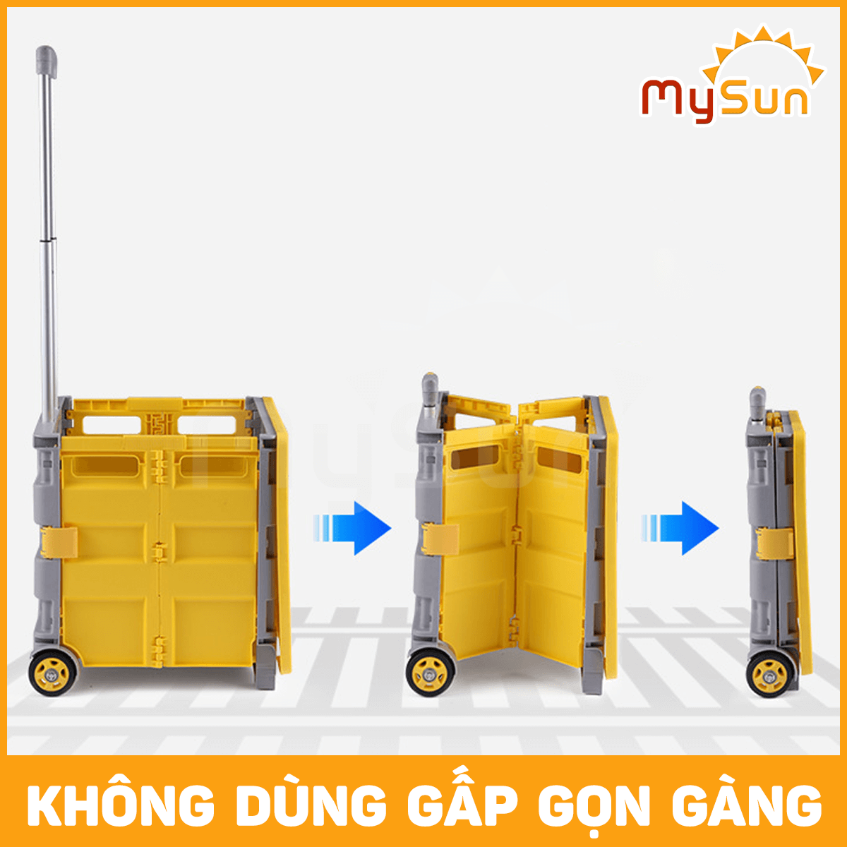 Xe đẩy kéo đi chợ dã ngoại du lịch gấp gọn cỡ lớn MySun