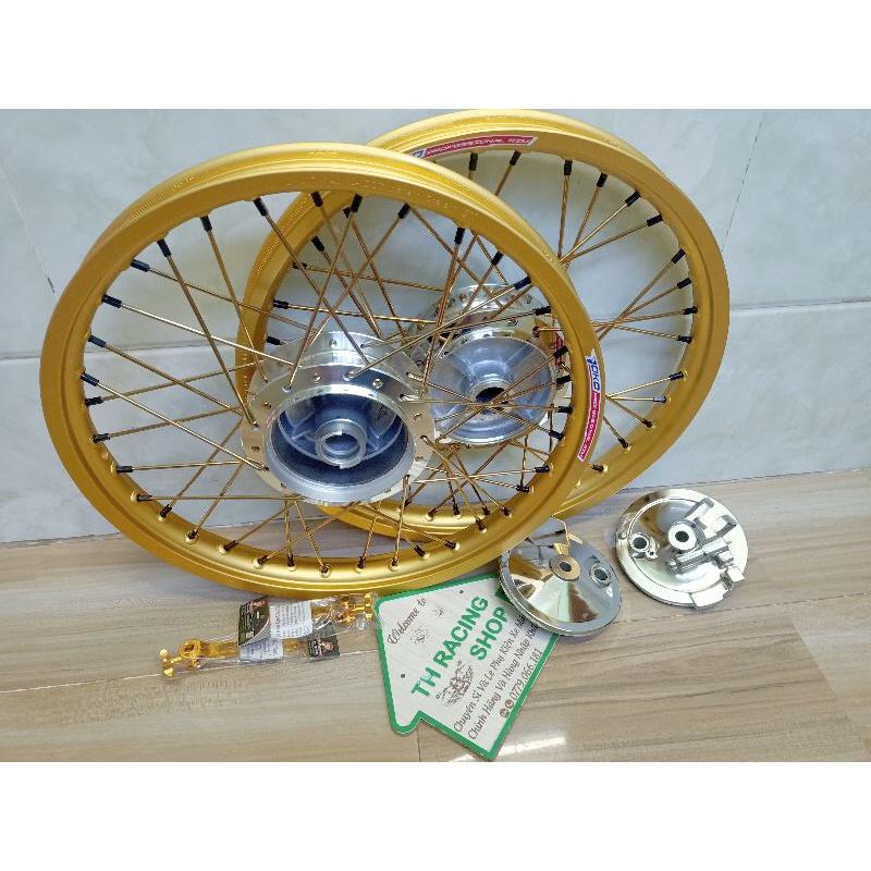 BÁNH CĂM CHO XE WAVE DREAM CUB THẮNG ĐÙM NIỀNG NHÔM YOKO THÁI LAN ĐÙM MA CROM CĂM VÀNG CHÂN ĐEN ĐÃ RÚT CĂM GẮN VỪA NHƯ IN
