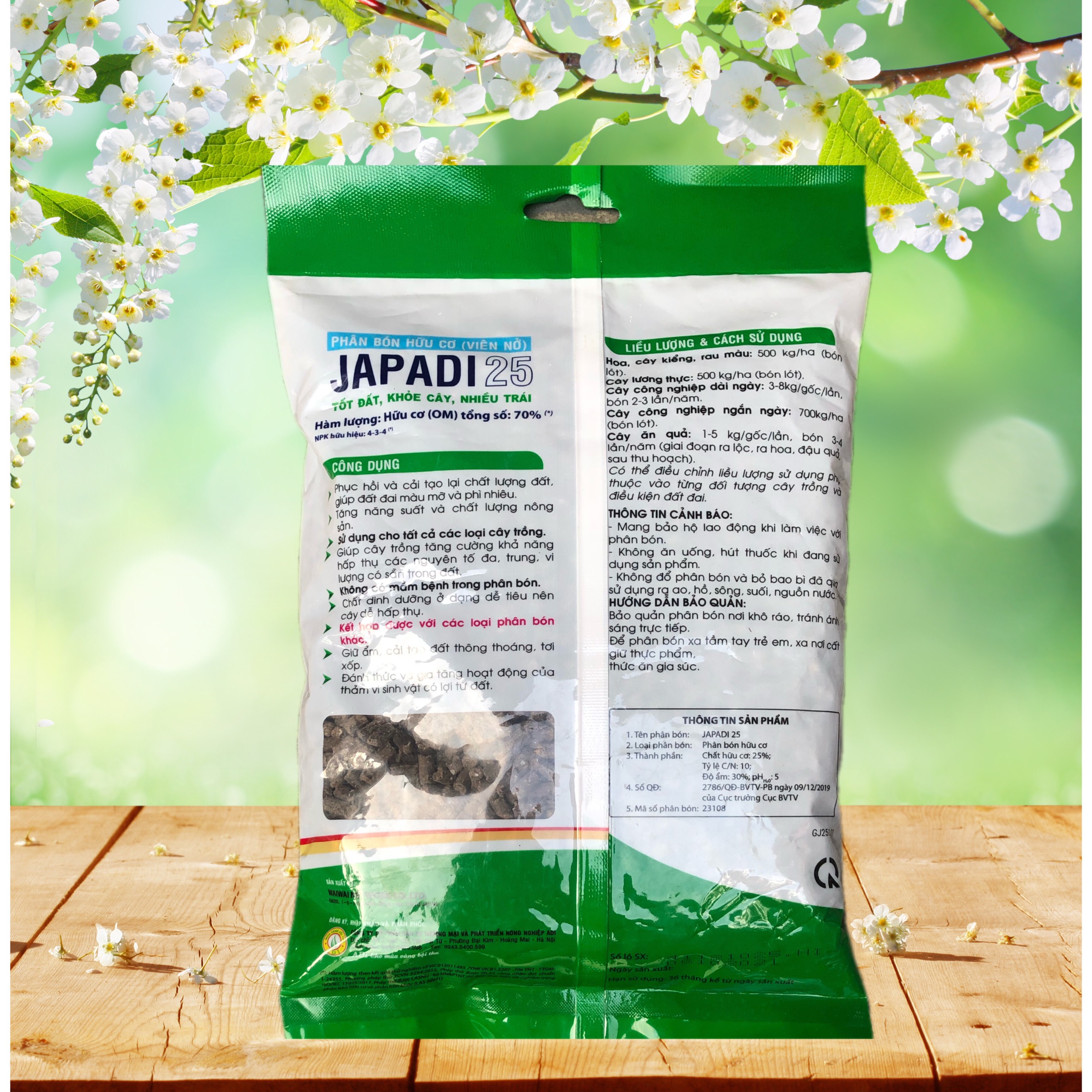 Phân gà viên nén nhập khẩu nhập bản - phân hữu cơ dạng viên nở. - 1kg