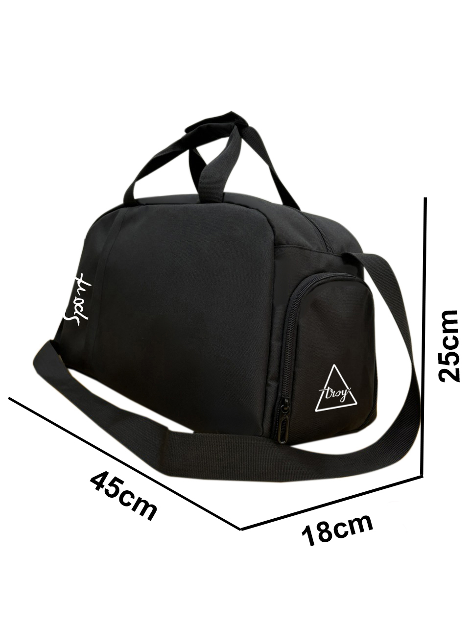 Túi trống thể thao TROY HUNTER họa tiết pickleball có ngăn đựng giày, chất vải bố chống thấm, size 45 x 25 x 18cm