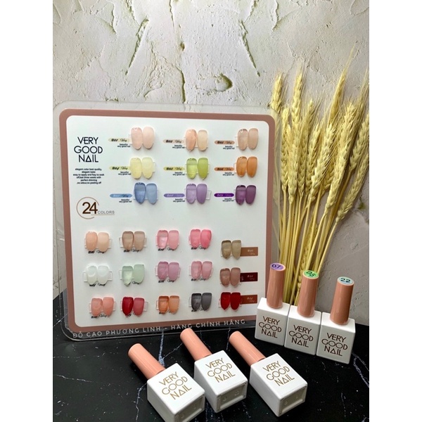 Set Sơn Thạch 24 Chai Very Good Nail chất đậm đặc, bám móng, lên màu chuẩn (tặng bảng màu sơn sẵn)