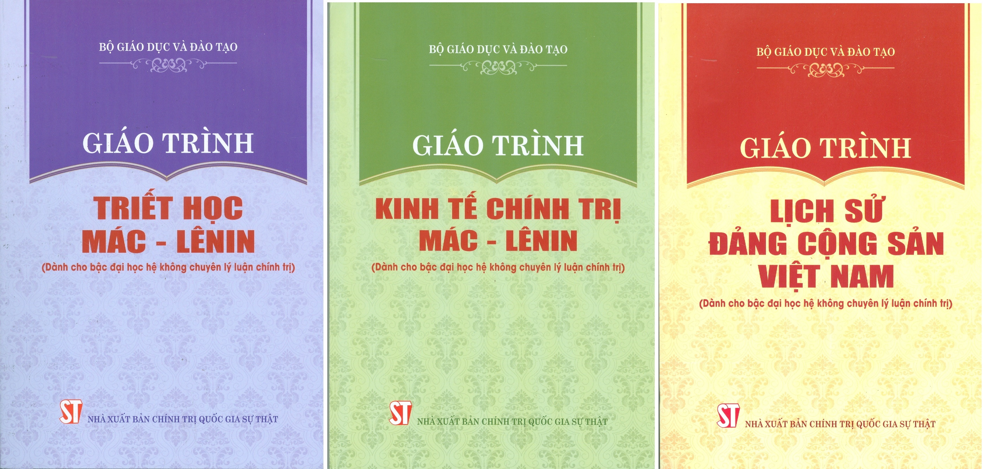 Combo 3 cuốn Giáo Trình Triết Học Mác – Lênin + Giáo Trình Kinh Tế Chính Trị Mác – Lênin + Giáo Trình Lịch Sử Đảng Cộng Sản Việt Nam (Dành Cho Bậc Đại Học Hệ Không Chuyên Lý Luận Chính Trị) - Bộ mới năm 2021