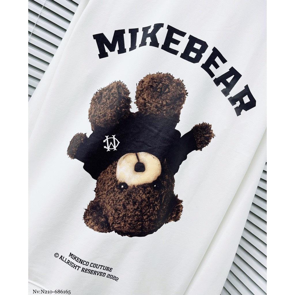 Áo Sweater Nỉ Bông Họa Tiết In MIKEBEAR Form Rộng Unisex Basic Nam Nữ Ulzzang