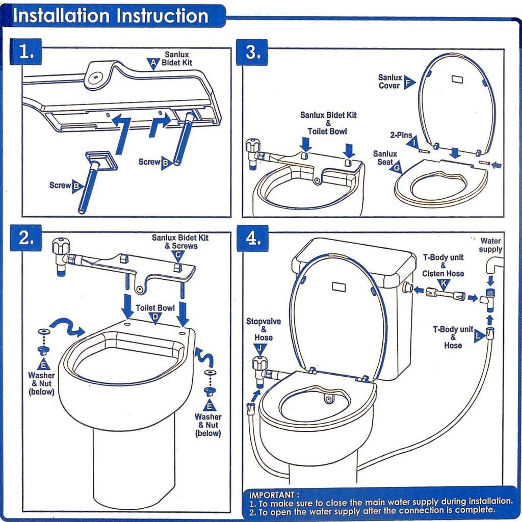 Xịt vệ sinh thông minh Malaysia Bidet nhập khẩu