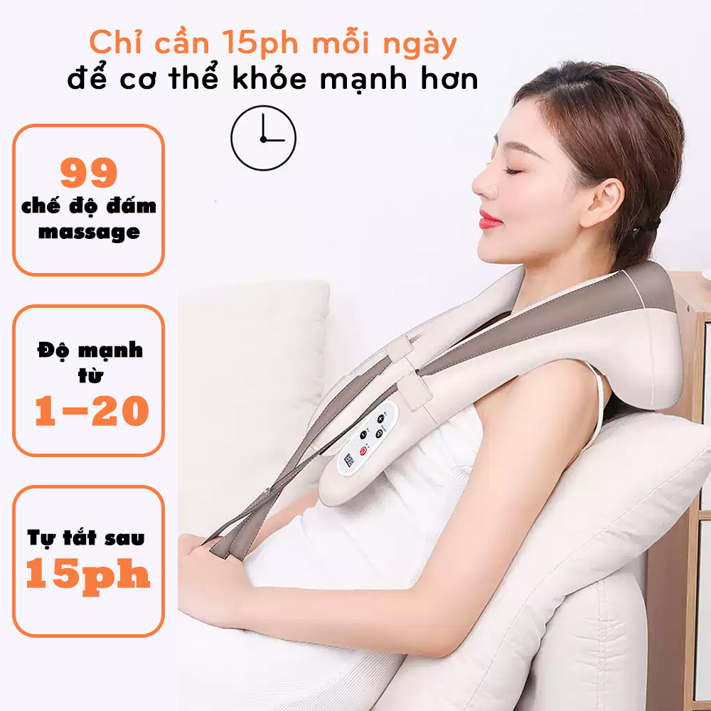 Đai Massage, Miếng Massage Chườm Nóng Lưng Đùi Mông Hông Tay Eo Toàn Thân, Giảm Đau Nhức Học Sinh, Sinh Viên, Người Đi Làm Legaxi