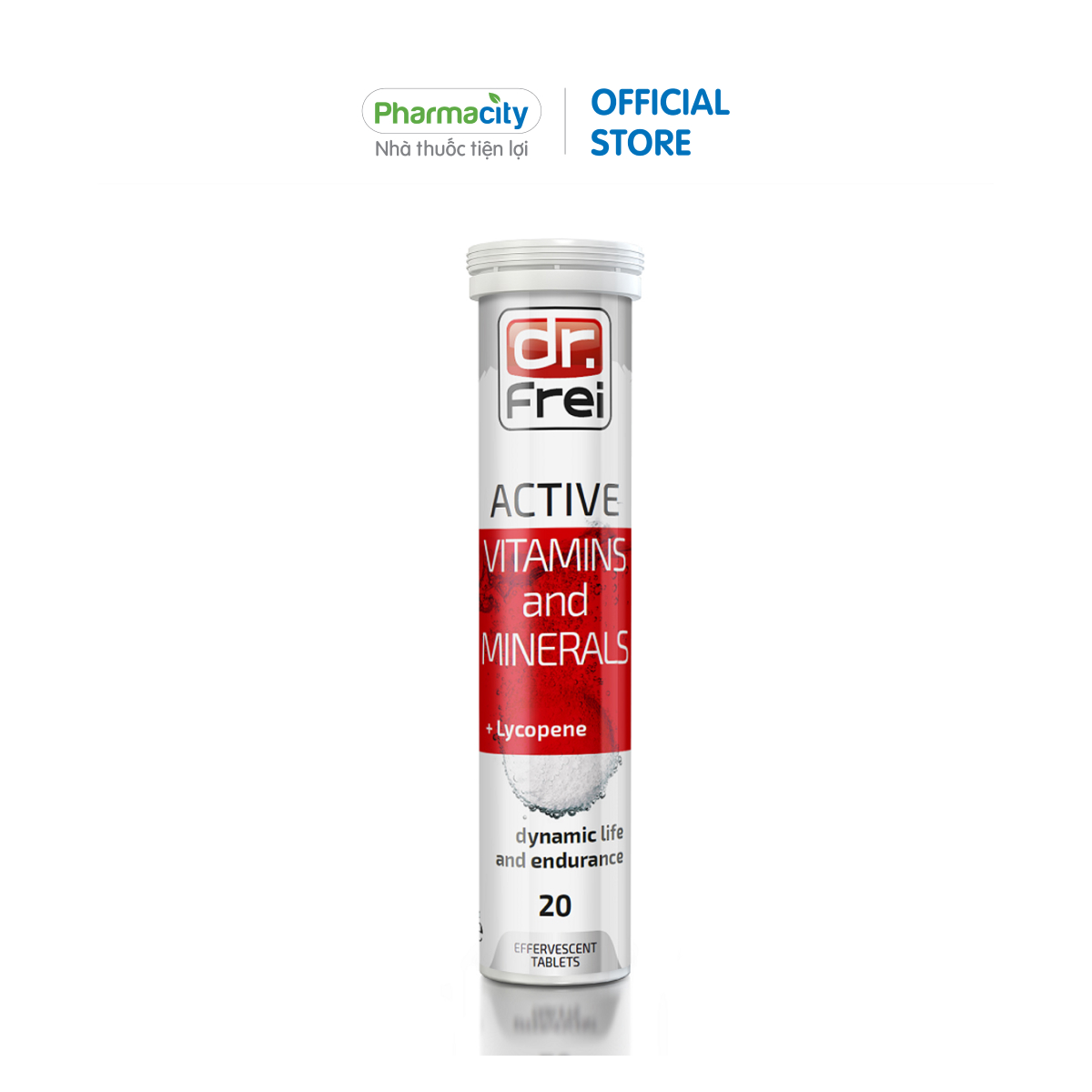 Viên sủi bổ sung vitamin và khoáng chất Dr. Frei Active Vitamins and Minerals + Lycopene