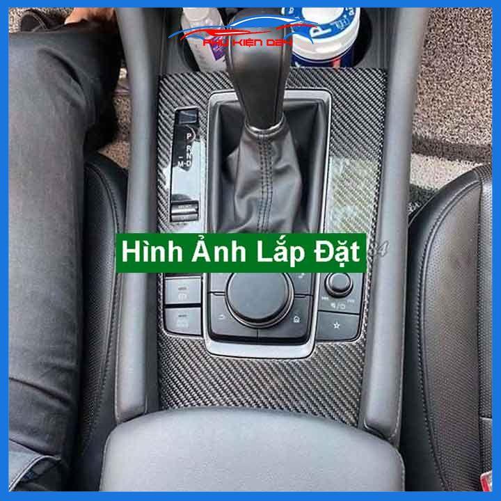 Ốp nội thất cho xe ô tô Mazda 3 2020-2021-2022 vân Cacbon ABS bảo vệ chống trầy xước và làm đẹp xe