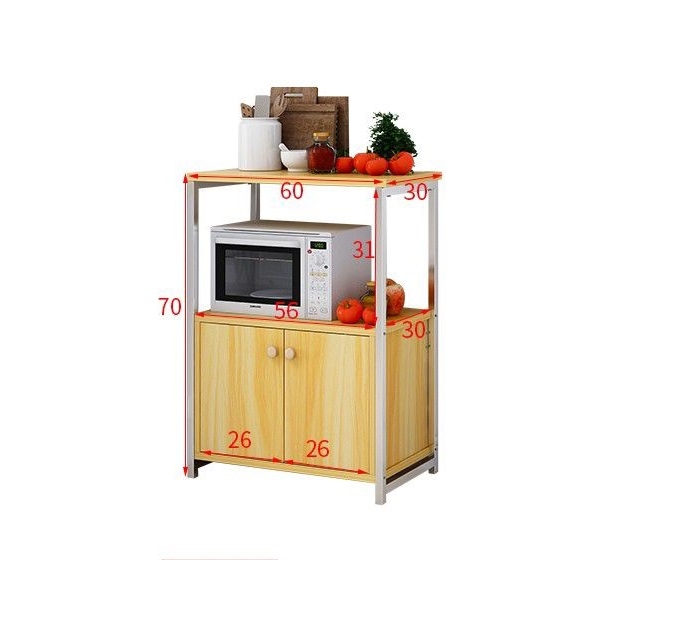 Kệ bếp đa năng 170-1 loại 2 tầng để được lò vi sóng lò nướng nồi cơm điện khung thép sơn tĩnh điện chống bong tróc, hàng được sản xuất tại Việt Nam