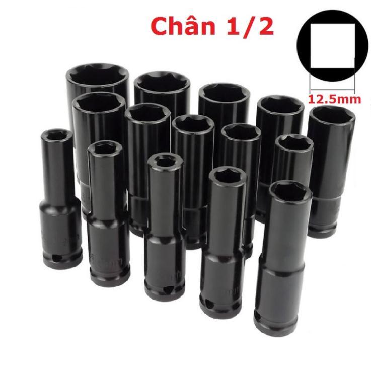 Đầu khẩu chân 1/2 cho máy siết bu lông và tay khẩu đủ kích thước dài 78mm