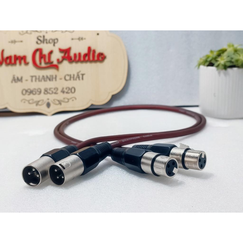 Dây canon 2 đầu đực cái ,Dây canon 2 đầu XLR-XLR – dài 0.8 mét sợi đồng nguyên chất độ bền cao