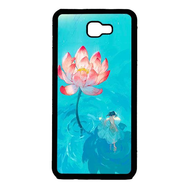 Ốp in cho Samsung Galaxy J7 Prime Thiếu Nữ Và Sen - Hàng chính hãng