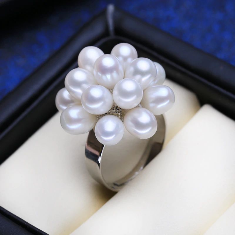 Nhẫn Ngọc Trai Bạc Cao Cấp Chùm Dâu - Trang Sức Cô Tấm - MULBERRIES PEARL - CTJ0113