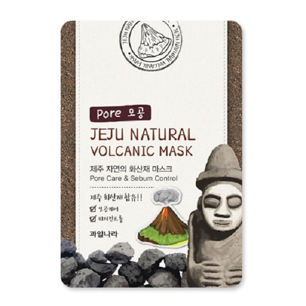 Mặt nạ dưỡng da than hoạt tính (combo 10 miếng) Hàn Quốc Welcos jeju natural volcanic mask 20ml