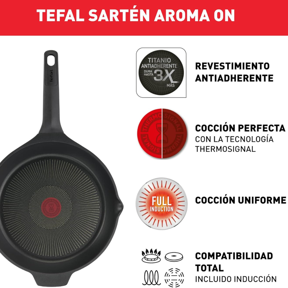 Chảo đúc cao cấp Tefal Robusto có miệng rót 24cm