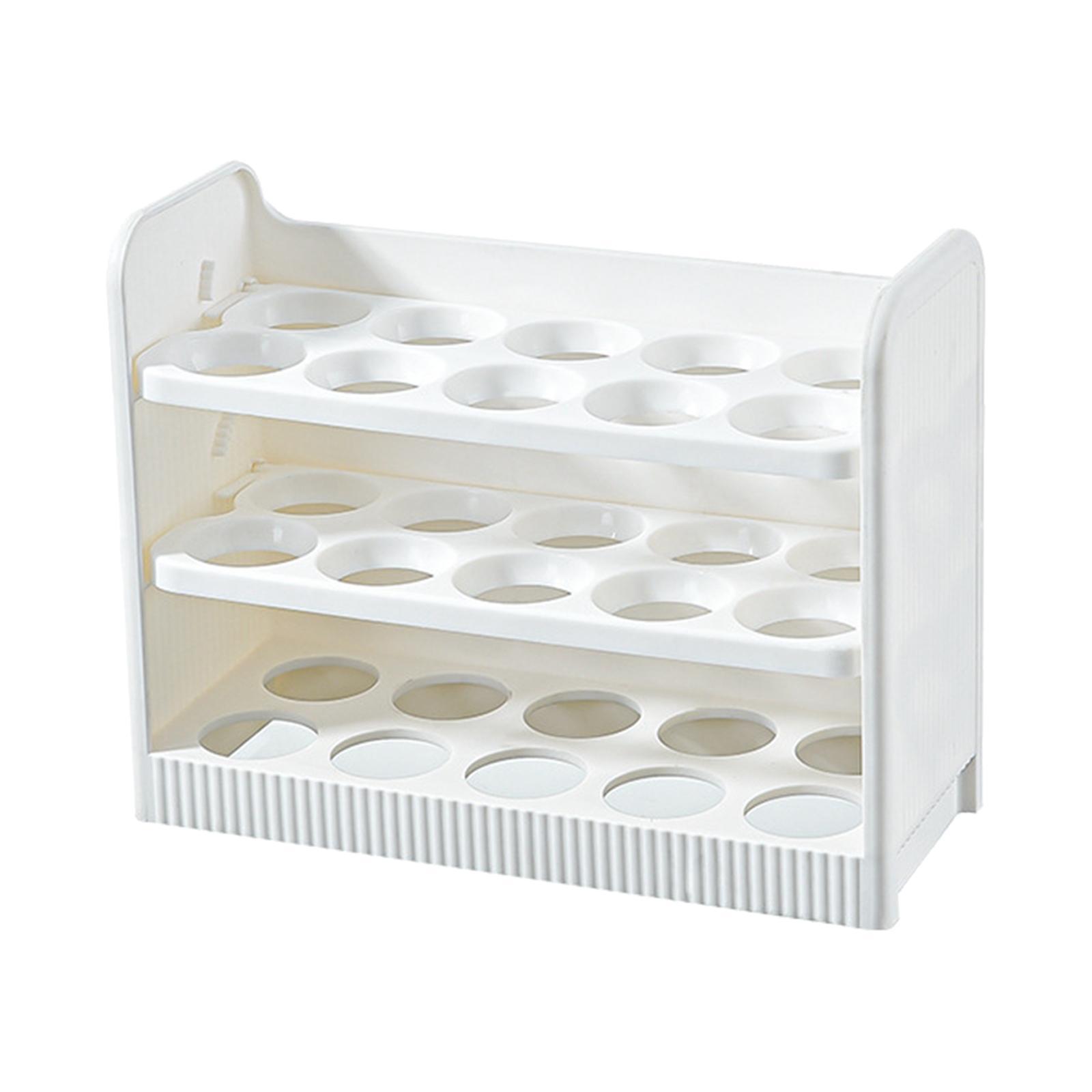 30 Grid Egg Container Fridge Eggs Organizers for Cabinet Shelf Countertop