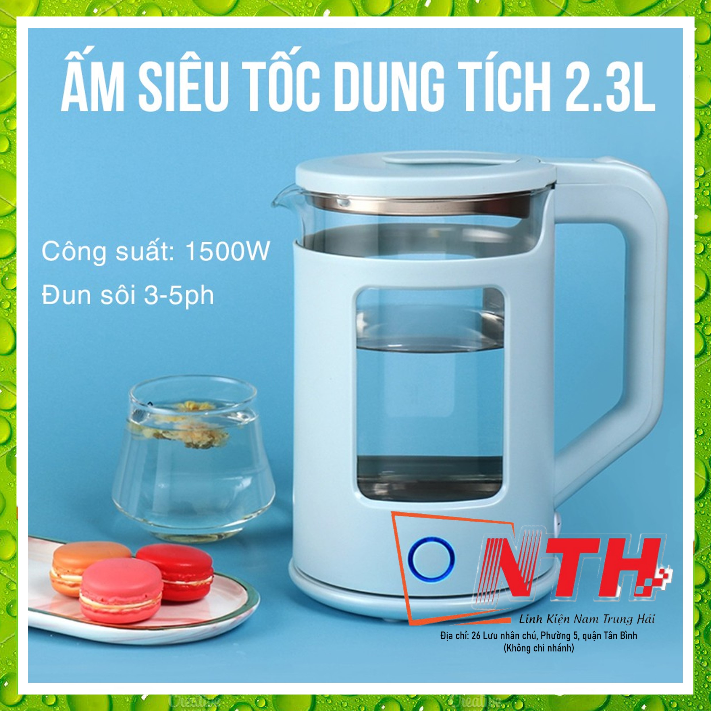 Ấm siêu tốc trong suốt CUCKOO 2,3l - ST13