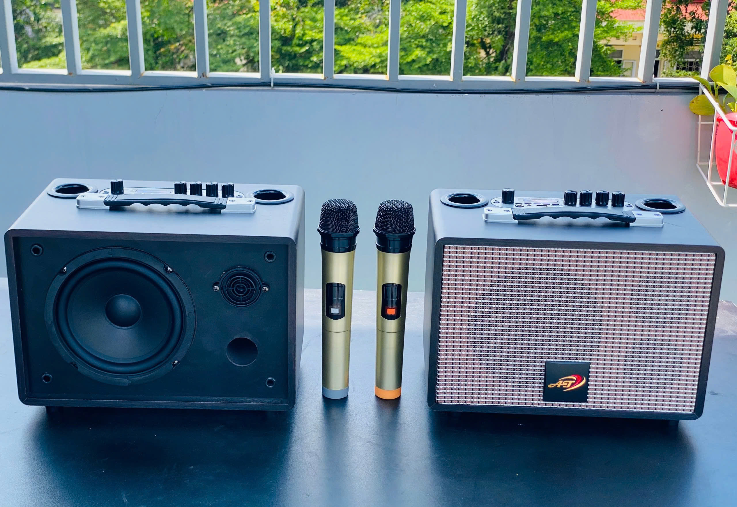 Loa Xách Tay Bluetooth MTMAX AT-T6, Công Suất 100W, Bass 16, 1 Treble Cho Âm Thanh Mạnh Mẽ, Căng Ấm, Kèm 2 Micro Không Dây Cao Cấp, Chống Rè, Hú Hiệu Quả, Bảo Hành 12 Tháng, Hàng Chính Hãng