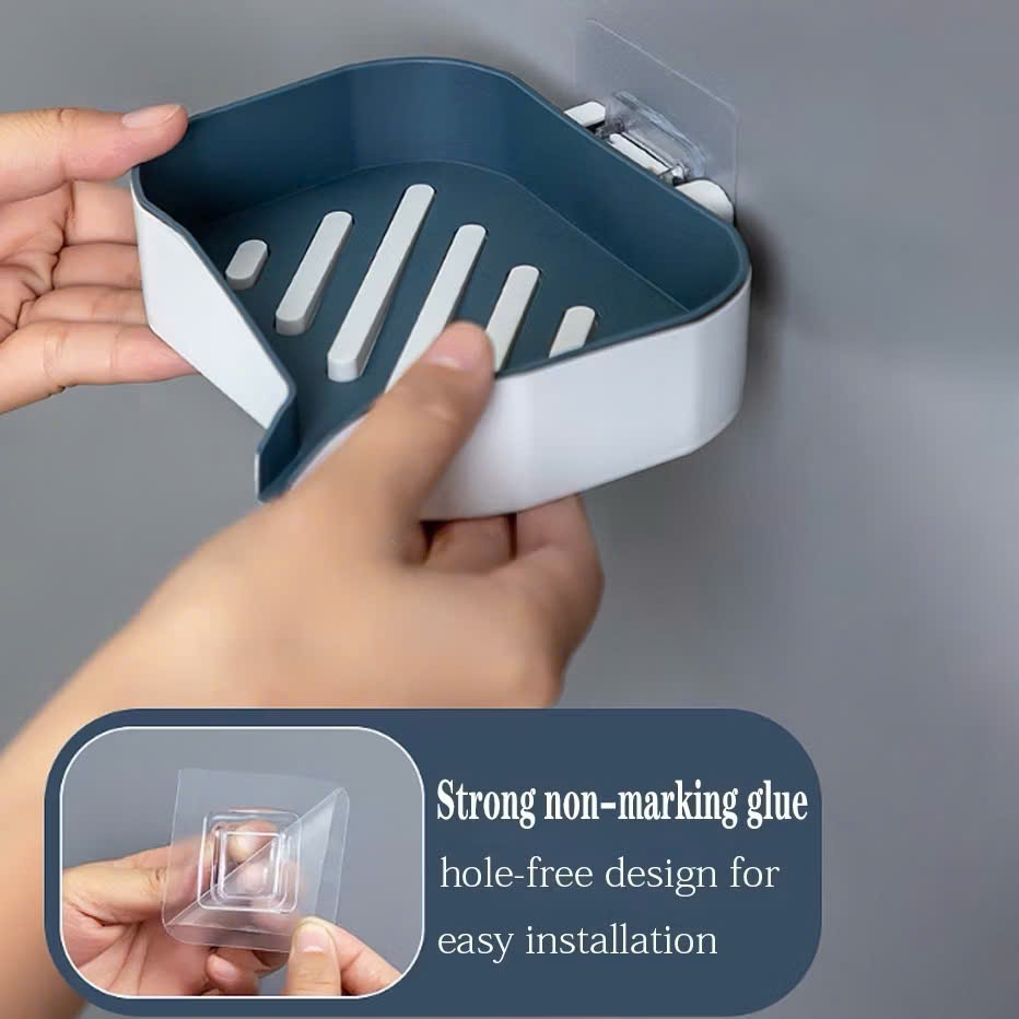 Giá Đỡ Xà Phòng Mút Rửa Chén Hai Tầng Gắn Tường Không Đục Lỗ, Sáng Tạo Cho Nhà Tắm - HÀNG CHÍNH HÃNG MINIIN