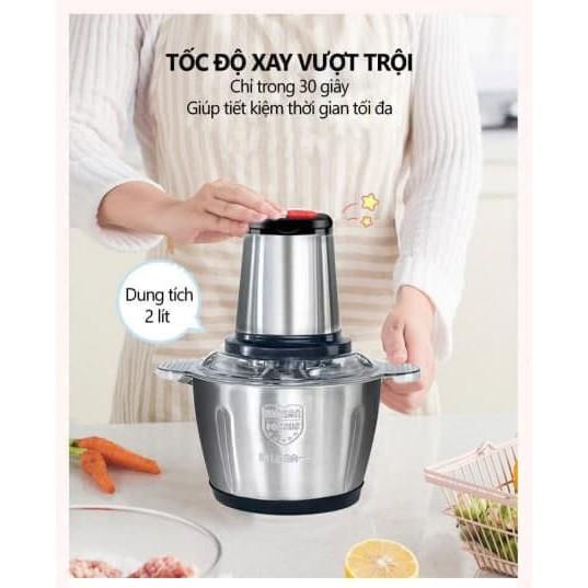 Máy xay thịt đa năng hàng chính hãng DELIYA công suất 250W, cối inox304, 4 lưỡi dao sắc bén