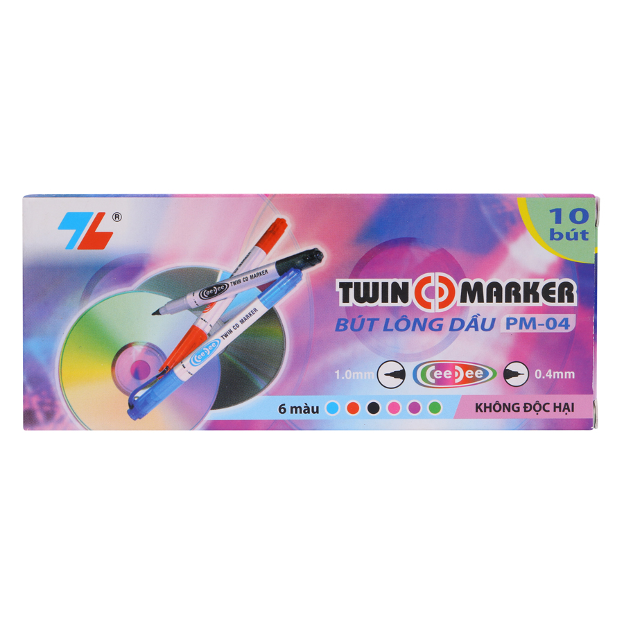 Hộp 10 Bút Lông Dầu Thiên Long - PM04 CeeDee