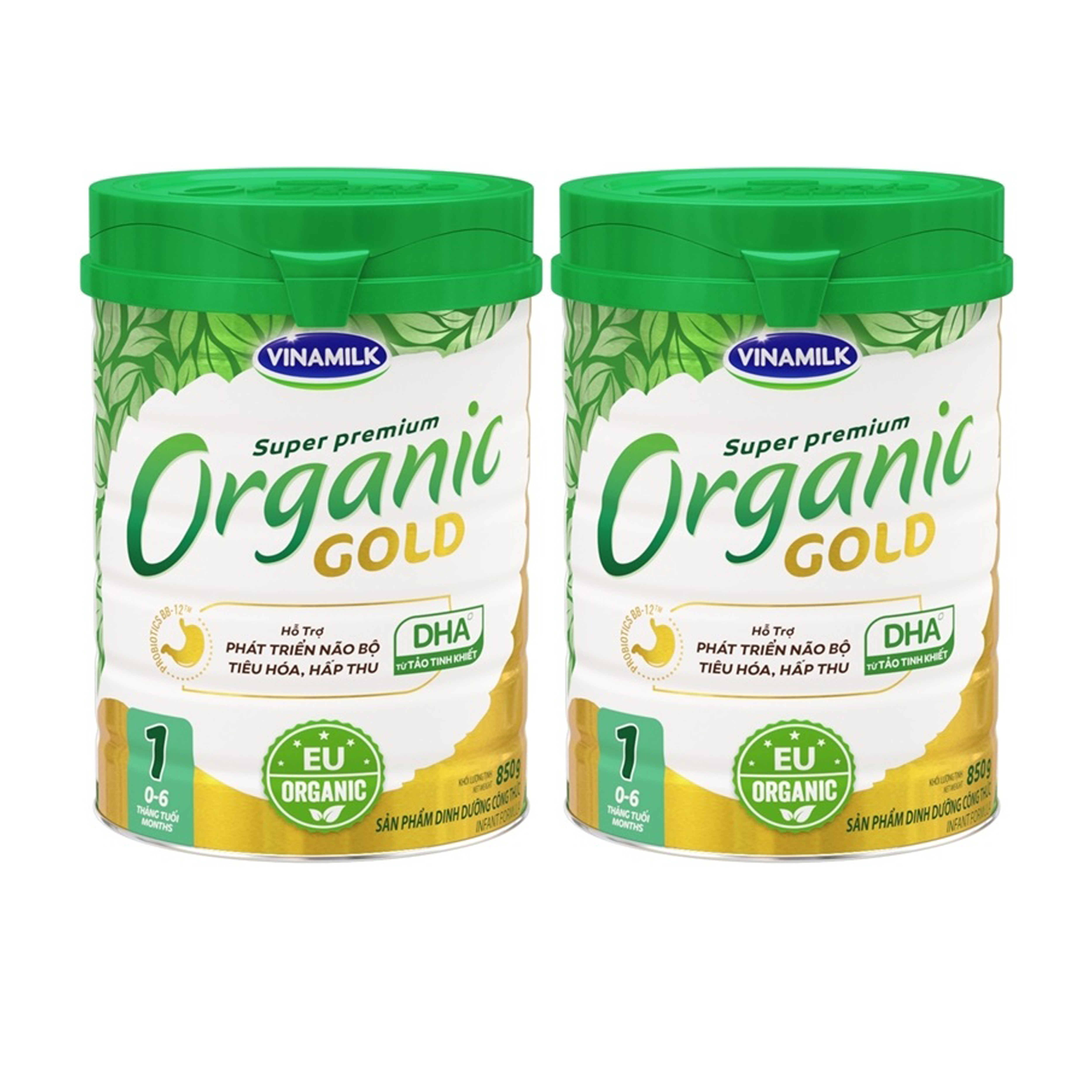 COMBO 2 HỘP SỮA BỘT VINAMILK ORGANIC GOLD 1 850g.