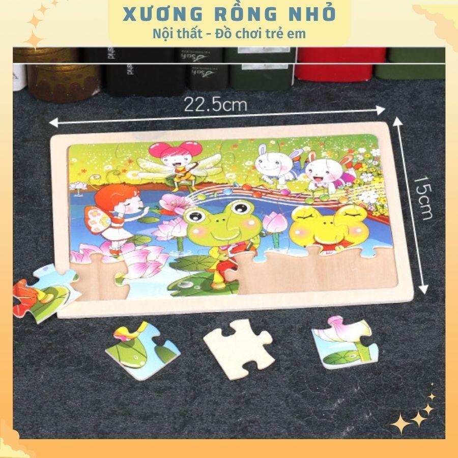 Tranh Ghép Hình Cho Bé Đồ Chơi Xếp Hình Bằng Gỗ 2D 24, 30 Mảnh 15 x 21,5 cm Nhiều Mẫu Mới Phát Triển Tư Duy Cho Trẻ Em