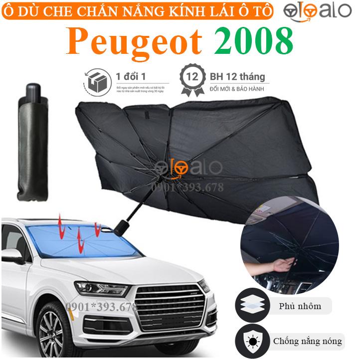 Ô dù che chắn nắng kính lái xe Peugeot 2008 vải dù tráng nhôm cao cấp ODCKL