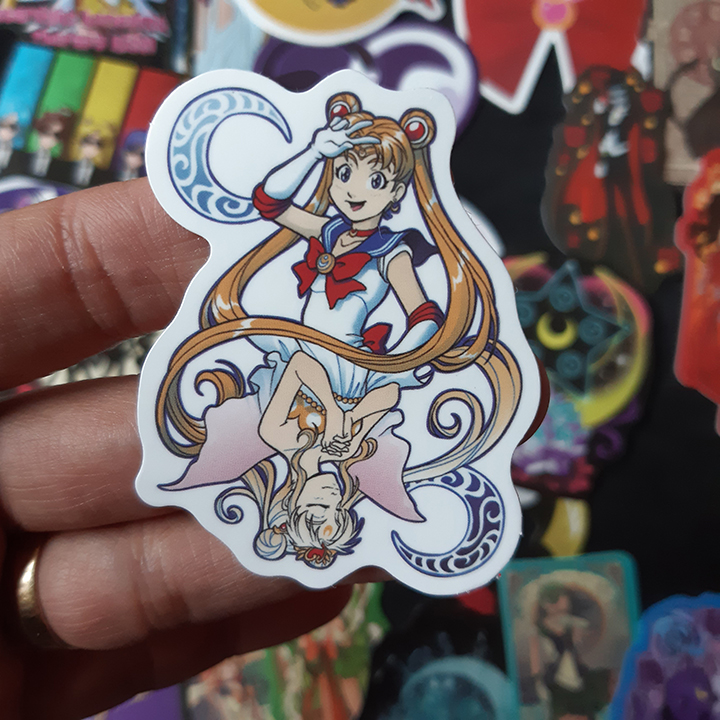 Bộ Sticker dán cao cấp chủ đề THỦY THỦ MẶT TRĂNG - SAILOR MOON - Dùng dán Xe, dán mũ bảo hiểm, dán Laptop...