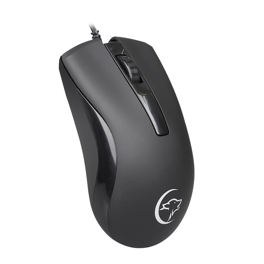 YWYT G831 Wired Optical Mouse 2400 DPI 3 Button Ergonomic Design Office Gaming Mouse