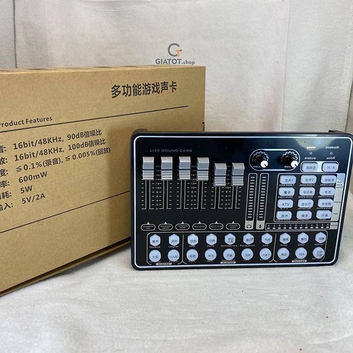 Sound card H9 bluetooth cao cấp, Bộ sound card giúp thu âm, hát karaoke
