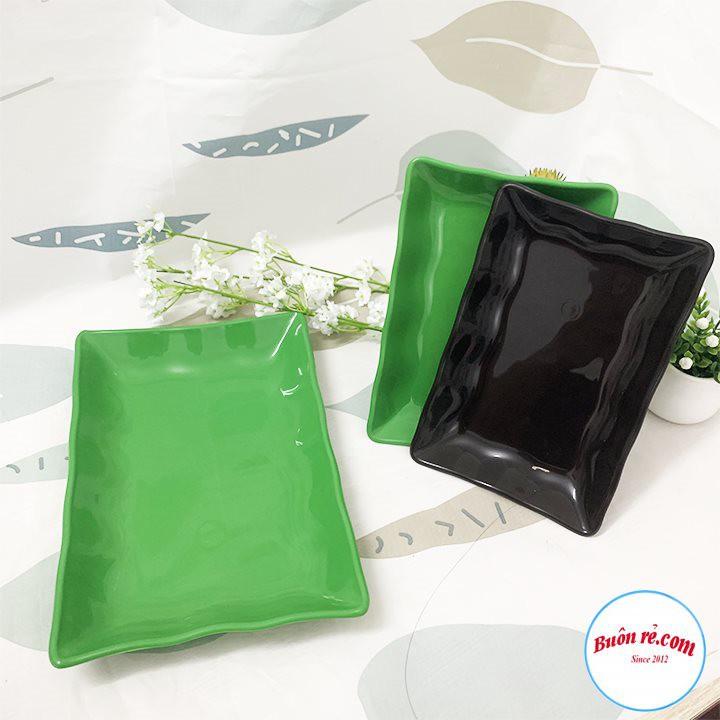Combo 10 Đĩa nhựa phíp chữ nhật -Đĩa phíp đựng hoa quả, bánh kẹo
