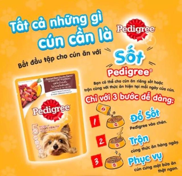 Pate Pedigree vị gà nấu sốt cho cún cưng