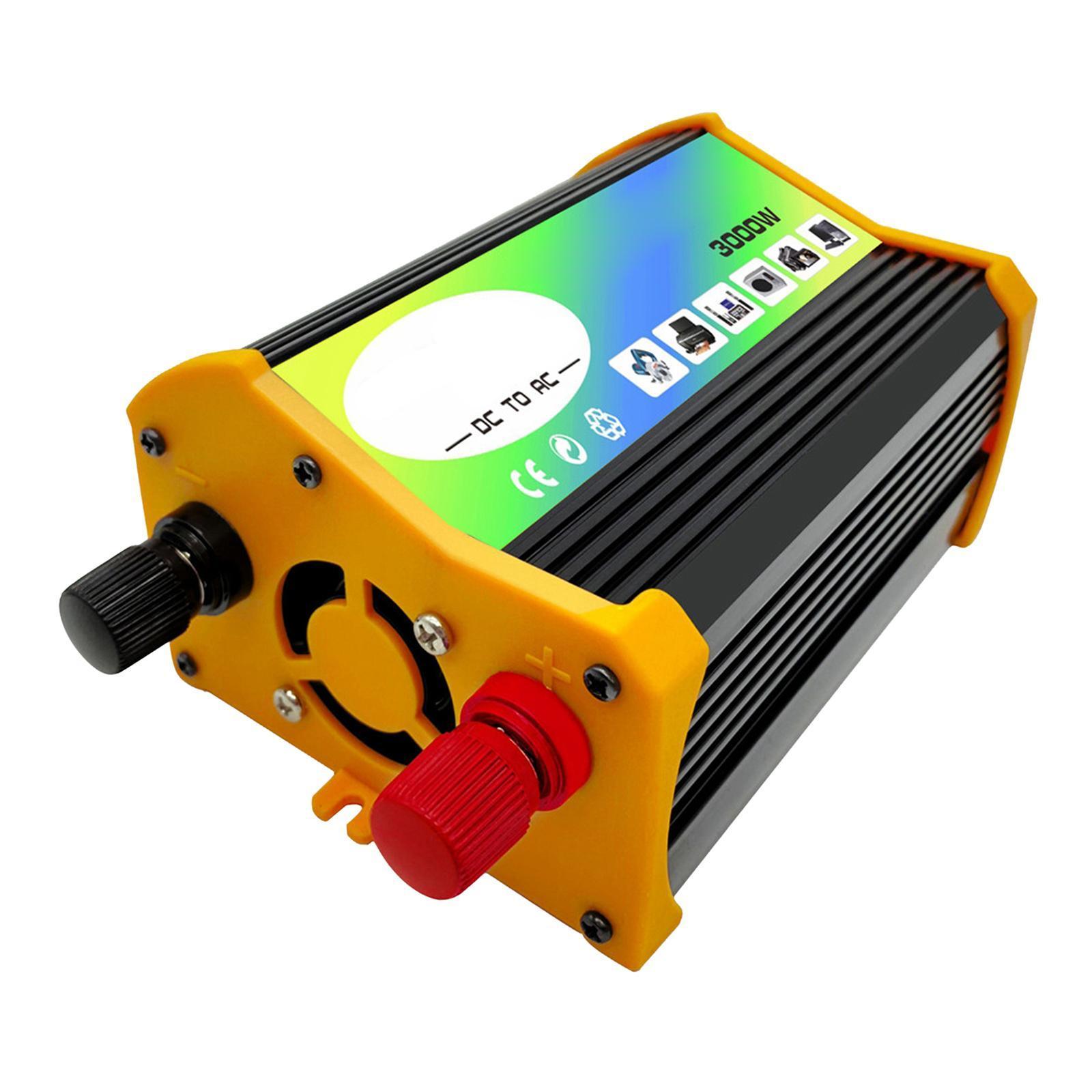 300W DC 12V to  Inverter with 2 USB Charging Ports for Camping Outdoor