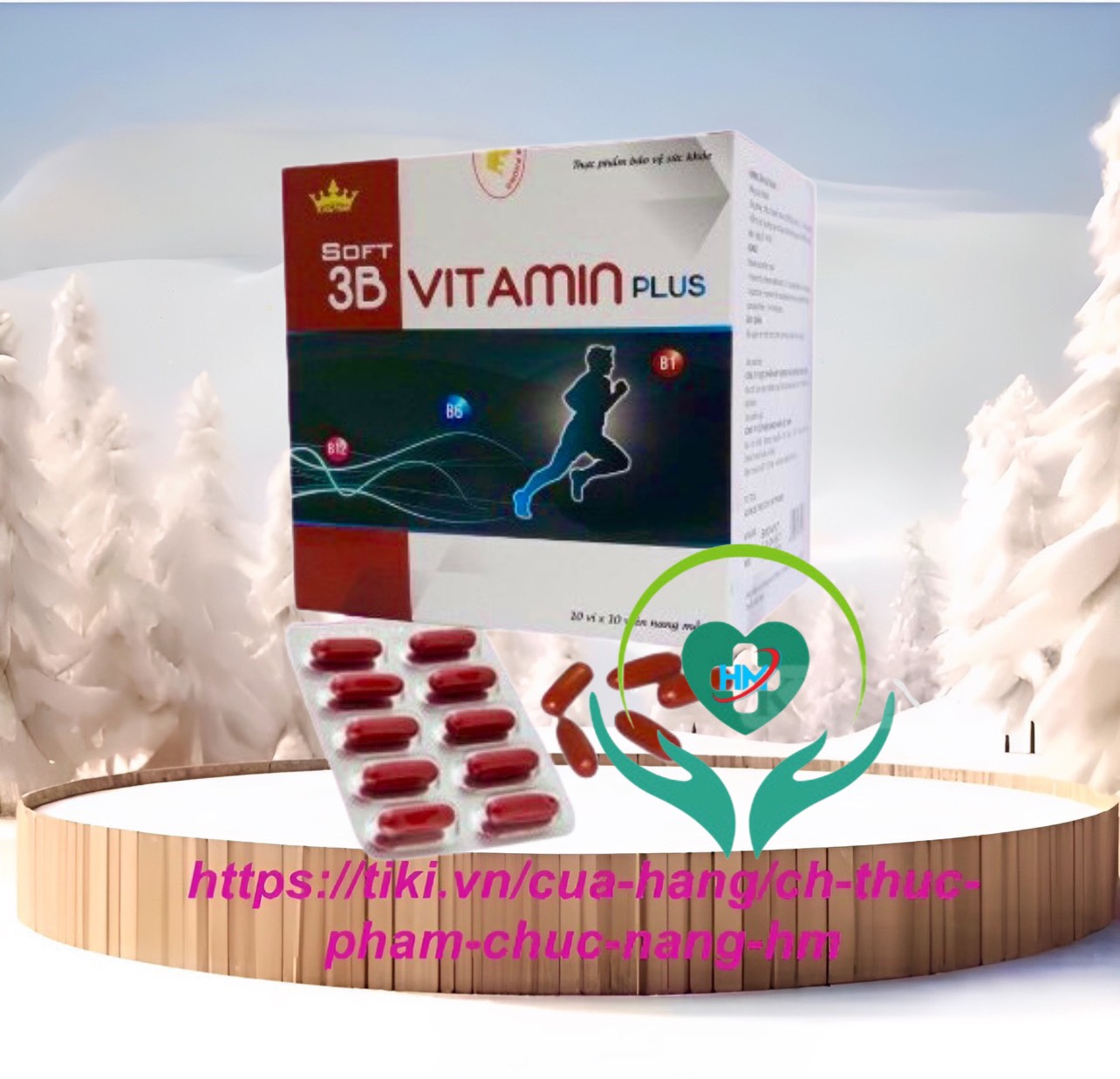 Viên uống Soft 3b Vitamin plus Kingphar New, hộp 100v