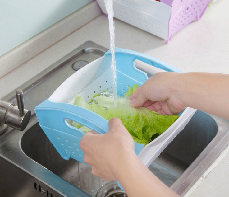 Rổ đựng hoa quả xếp gọn - giao màu ngẫu nhiên