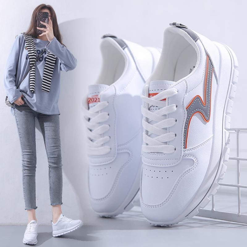 Phong cách mới nhất giày nhỏ màu trắng chống trượt giày hợp thời trang phiên bản Hàn Quốc giày chạy bộ giày thể thao bán chạy