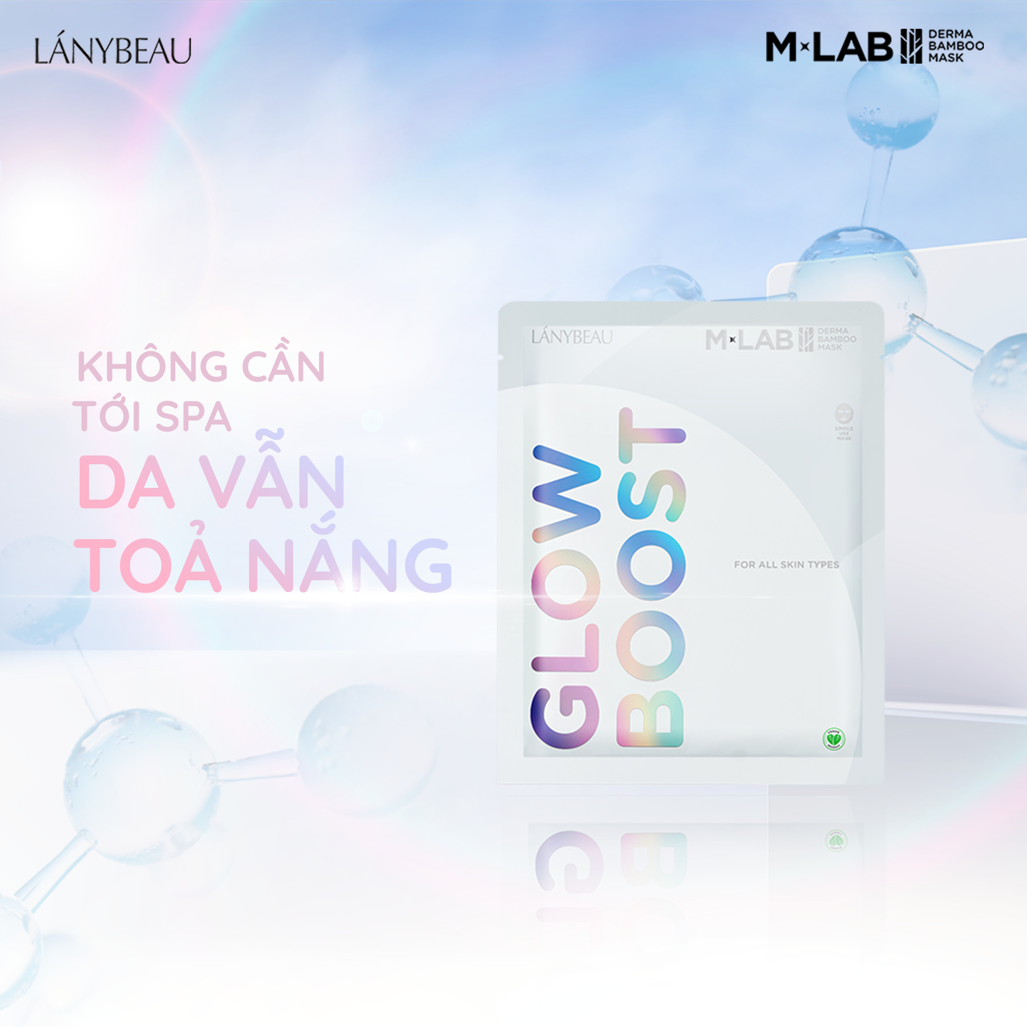 Mặt nạ dưỡng da trắng sáng, đều màu da M-Lab Derma Bamboo LÁNYBEAU (28g/miếng)