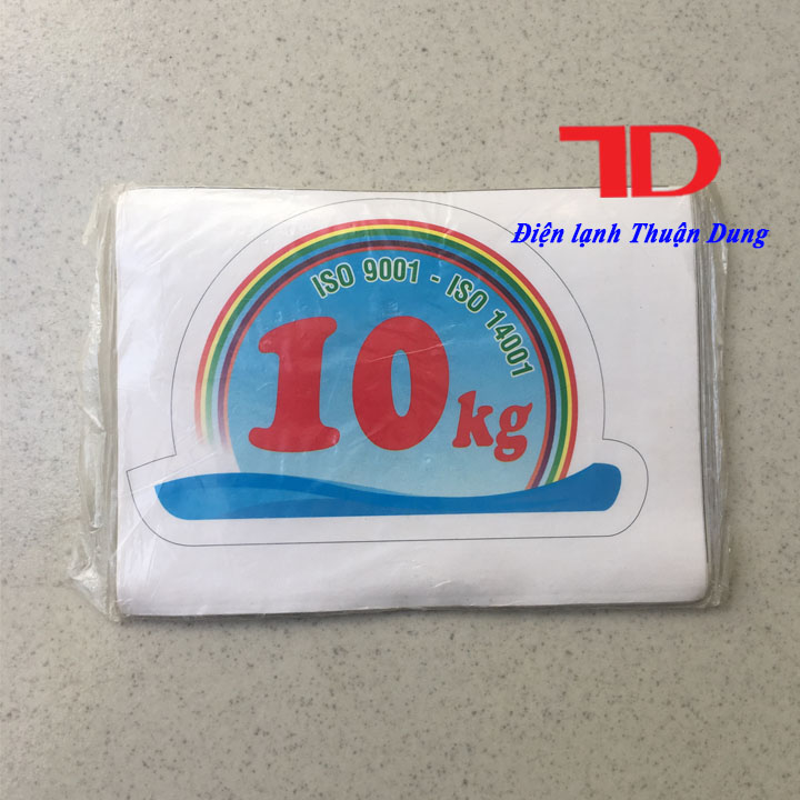 Combo 10 Tem dán trang trí Máy Giặt loại 10KG