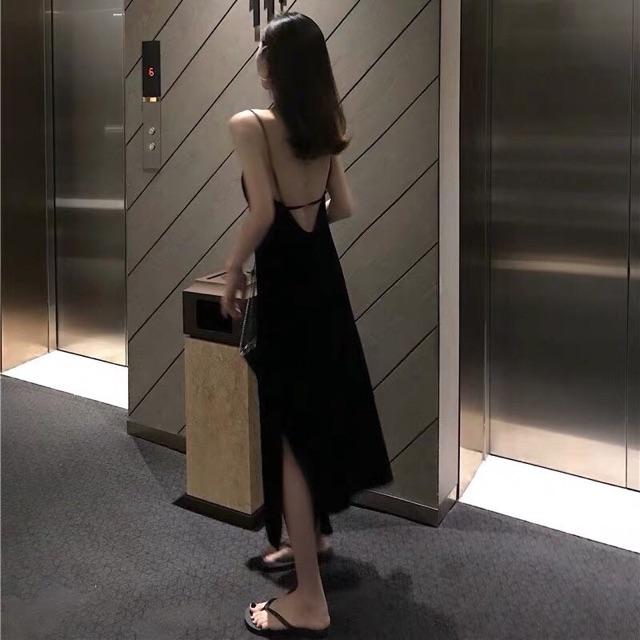 ẢNH THẬT - Đầm V lưng maxi có mút ngực