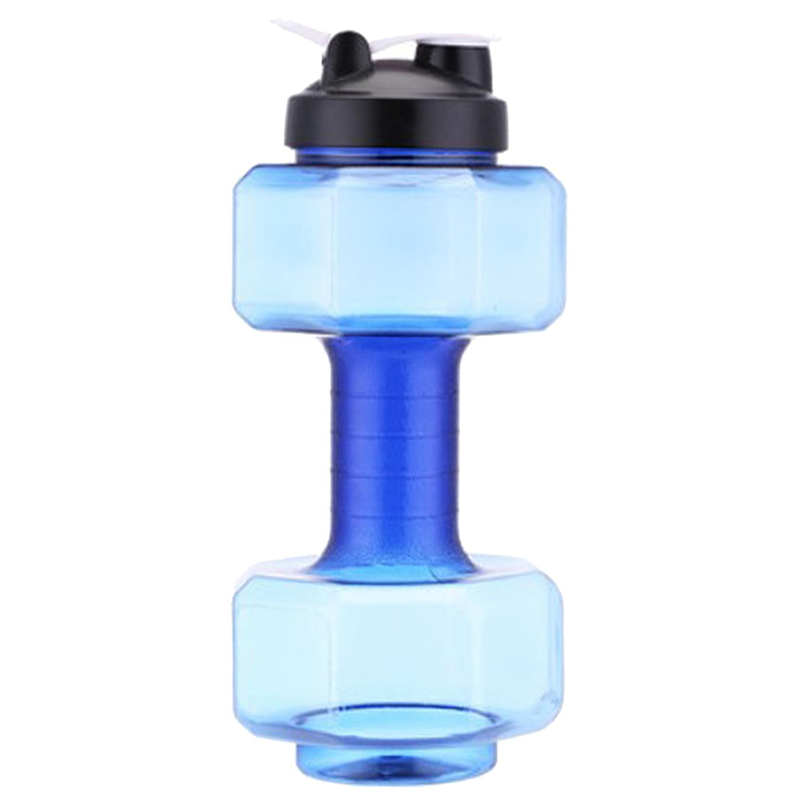 2xFitness Dumbbells Weight Strong Water Drinks Bottle 2600ml Blue
