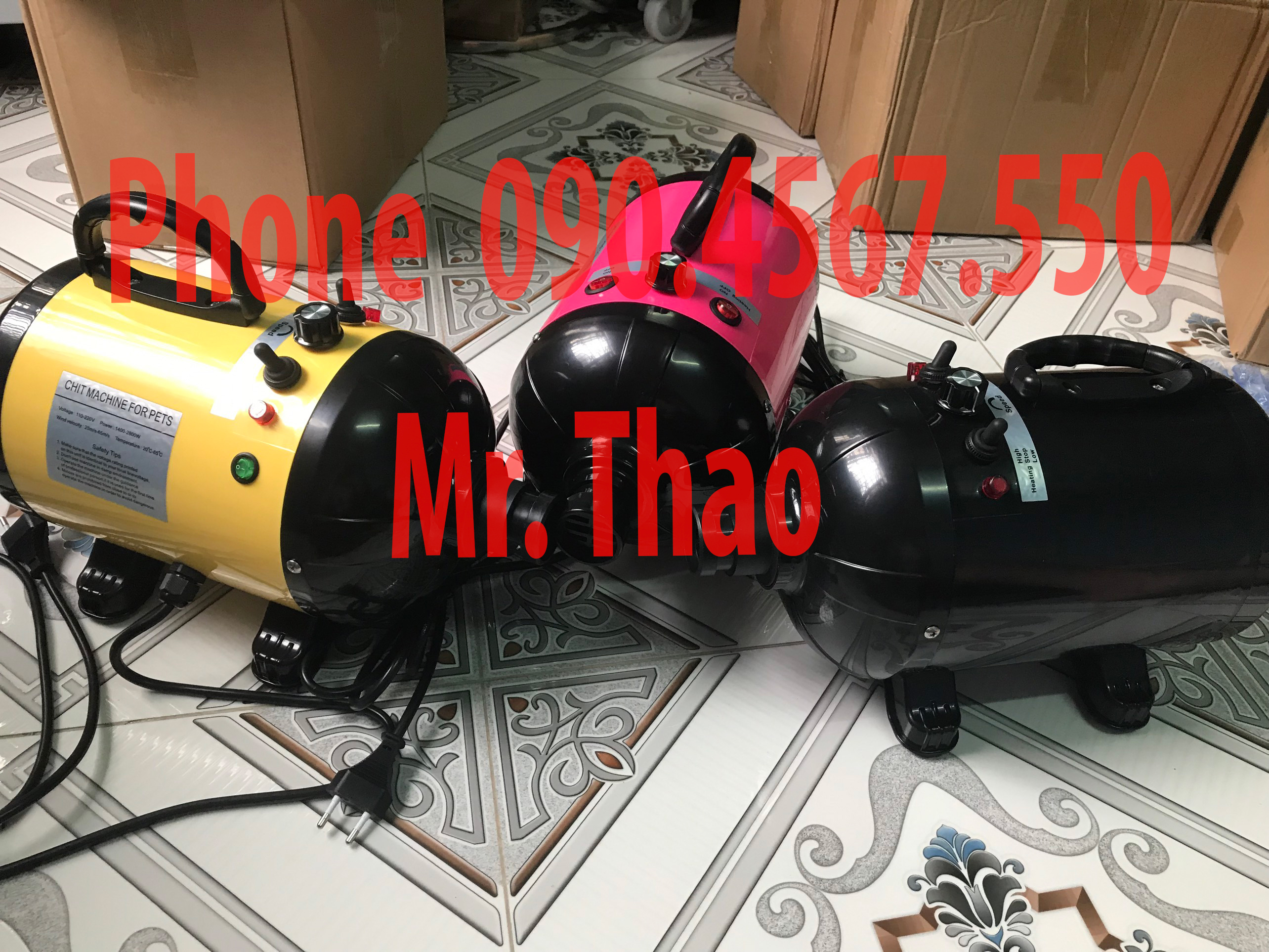 Máy Sấy lông cho Chó Mèo Chuyên dụng - Máy Sấy Công Suất Lớn 2800W Tặng Khẩu trang + Tạp Dề - Máy Thường