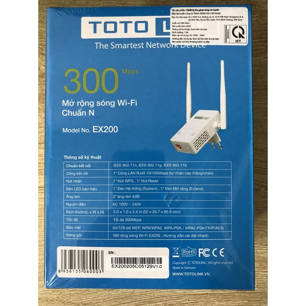 Bộ kích sóng Wi-Fi Totolink Băng Tần Kép EX1200/EX200 - Hàng chính hãng